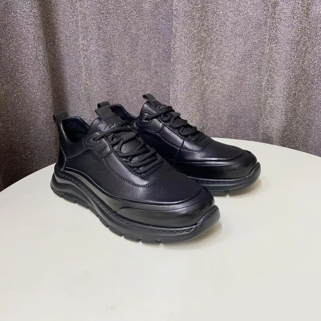 【表弟严选】ZX25616   黑色  舒适真皮男士休闲鞋商务皮鞋