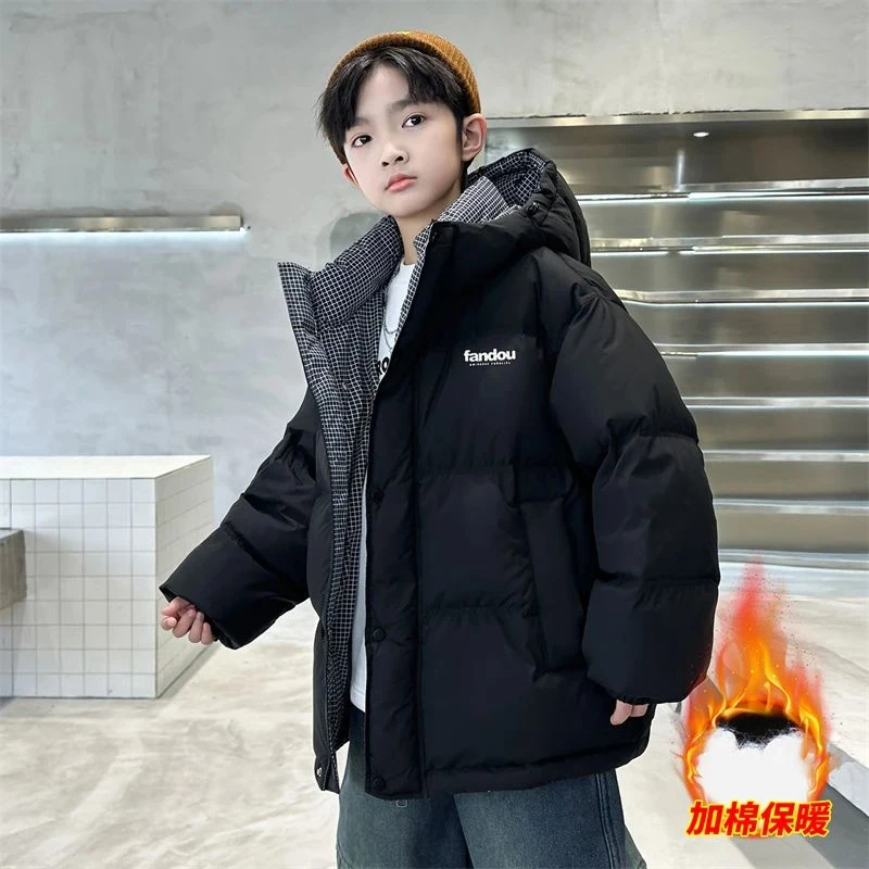 男童冬装棉服2025新款中大儿童冬季秋冬款棉袄加厚棉衣外套潮