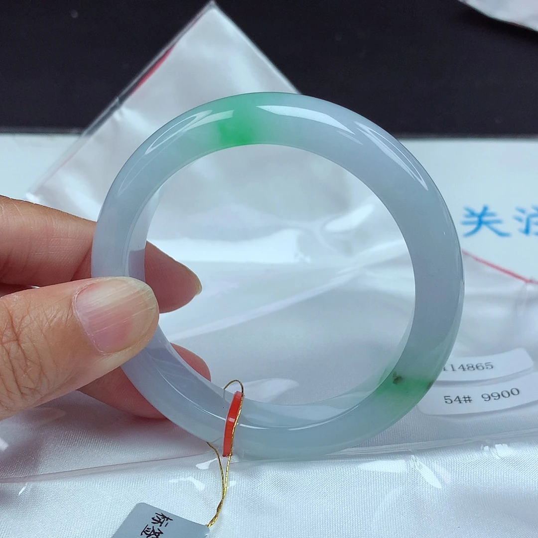 翡翠未镶嵌手镯54圈4865