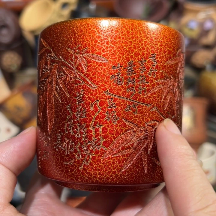 紫砂茶杯宜兴紫砂主人杯