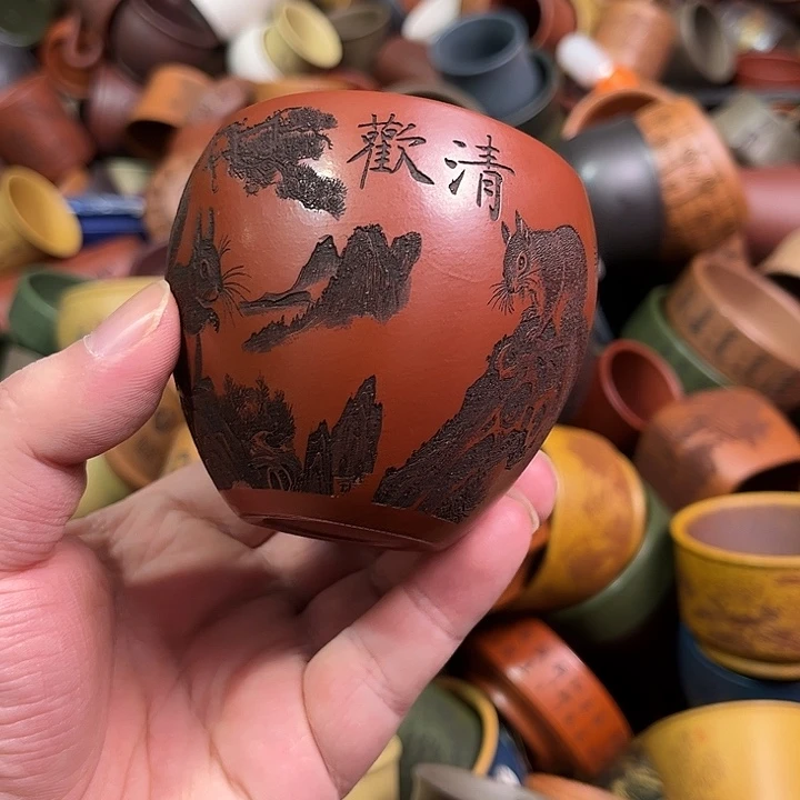 紫砂茶杯全手工紫砂主人杯
