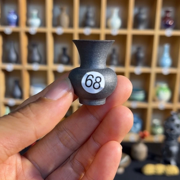 摆件微陶老王迷你花瓶