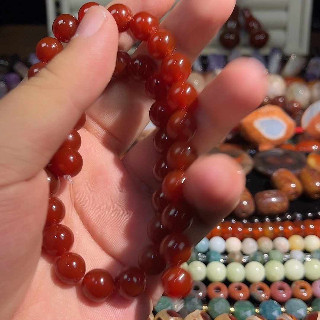 玛瑙/玉髓未镶嵌珠宝半成品卡10mm