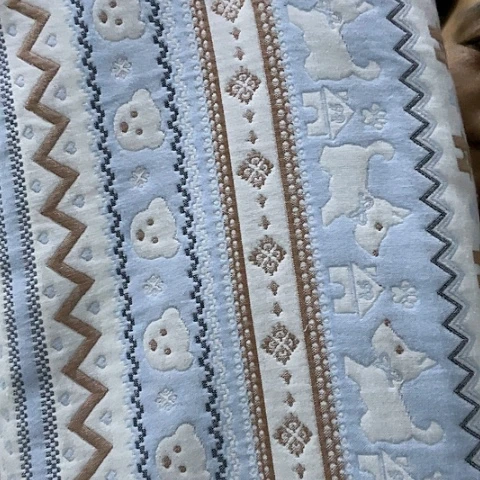 棉纱布凉席 熊狗