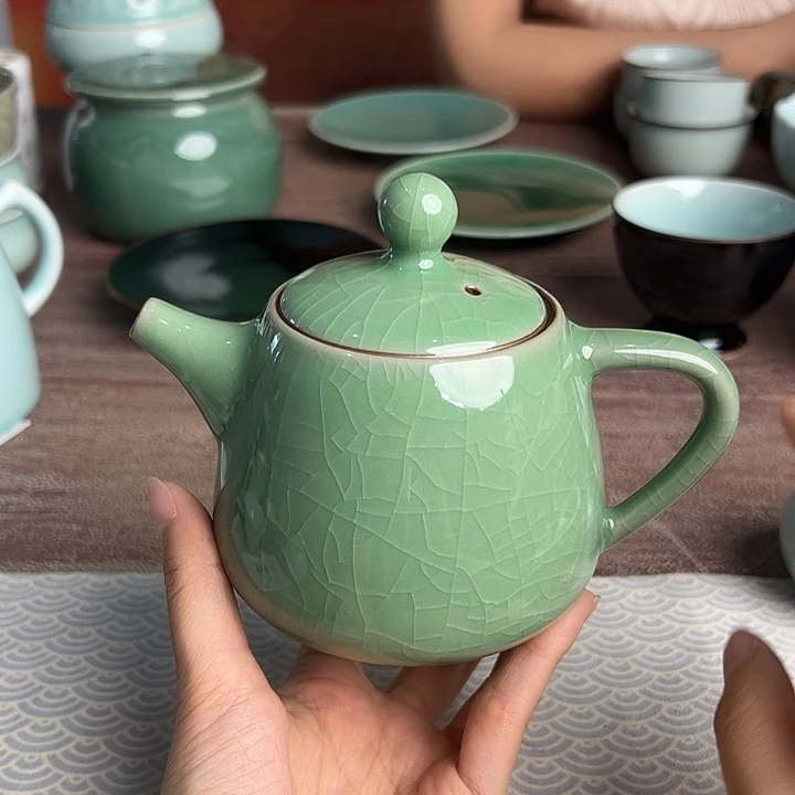 龙泉云间青瓷小米茶器