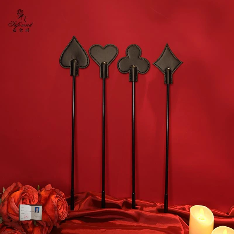 sp皮拍子马鞭爱心拍扑克牌花色拍小圈惩罚工具新手不疼黑色拍子SP