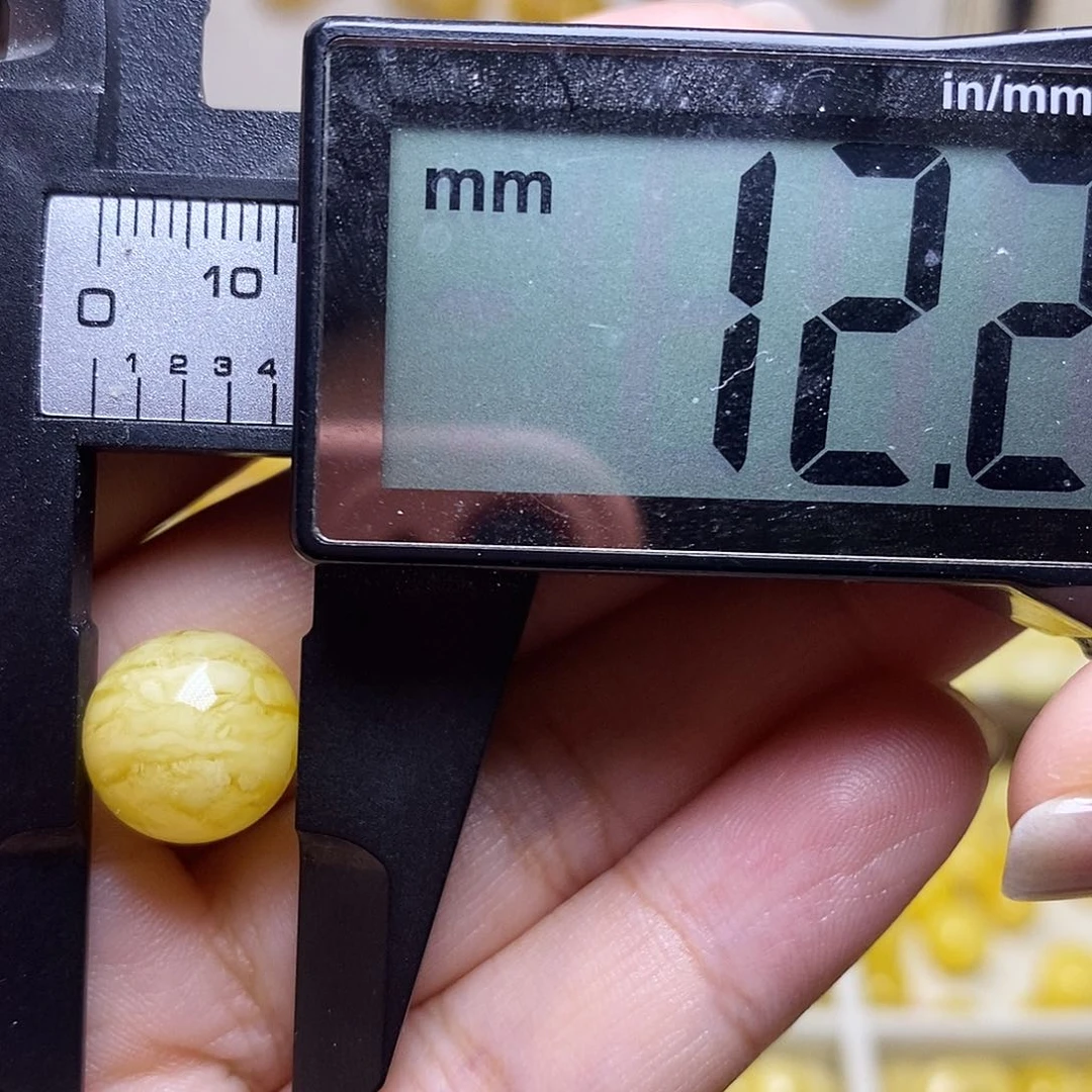裸石琥珀未镶嵌蜜蜡圆珠