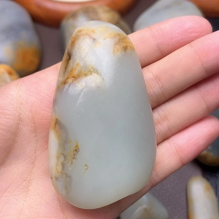 炮***灰和田玉未镶嵌颈饰43