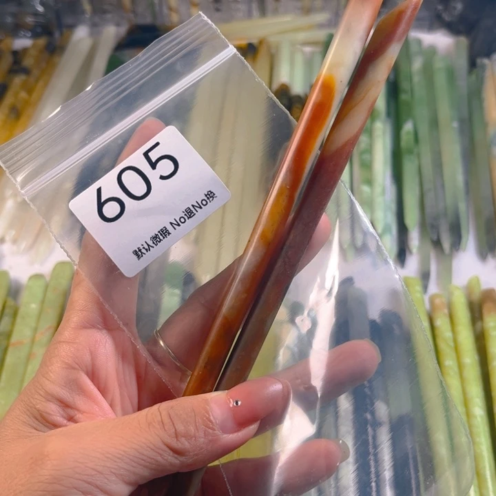 未镶嵌蛇纹石玉发簪