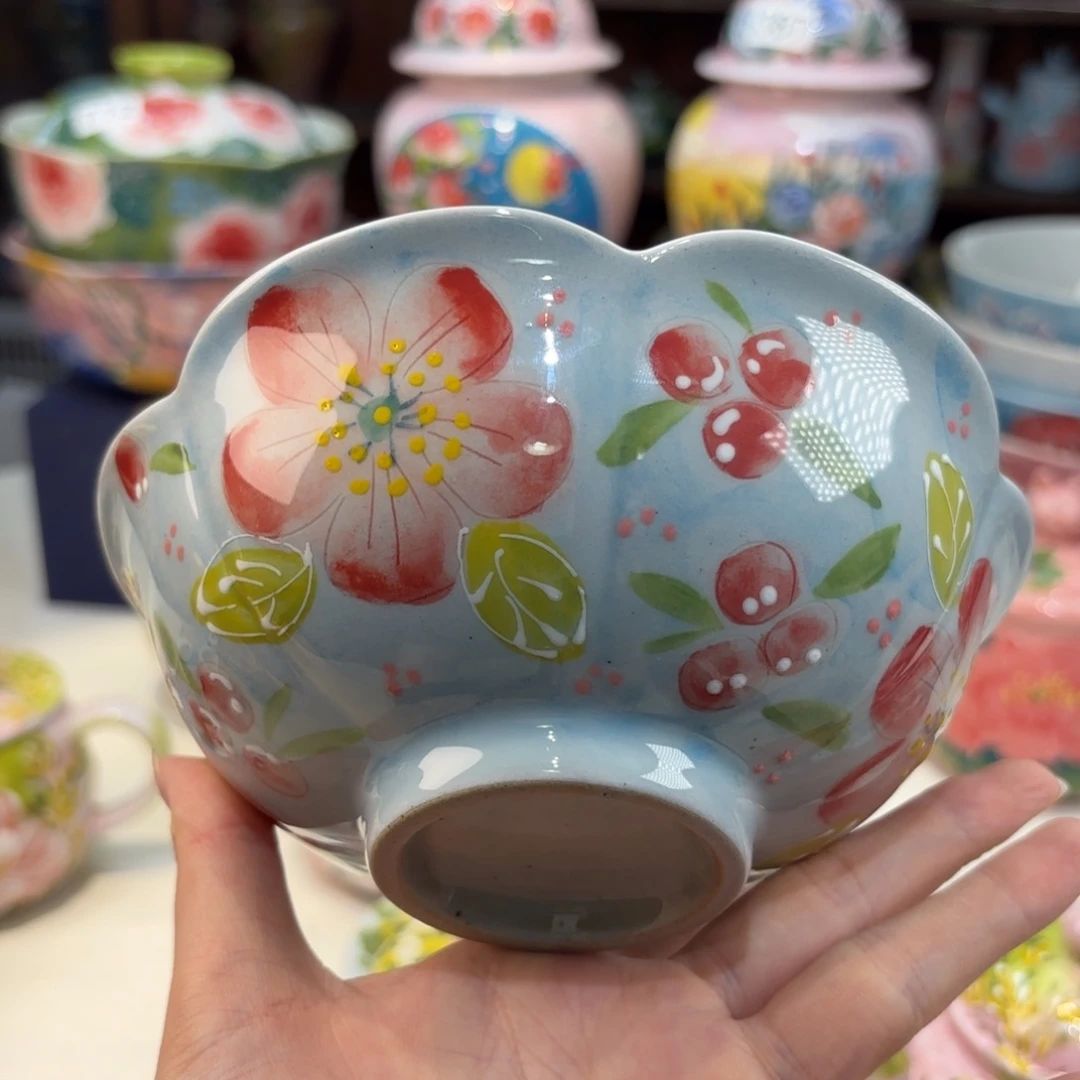 瓷片景德镇手绘高温釉下彩陶瓷茶具