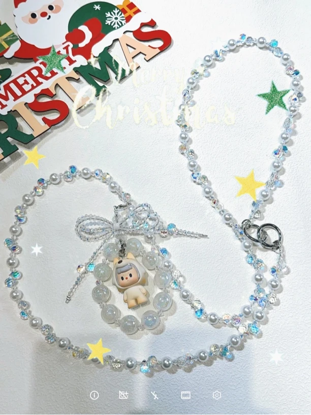 超萌好物萌粒斜挎链手工串珠饰品diy珠珠链