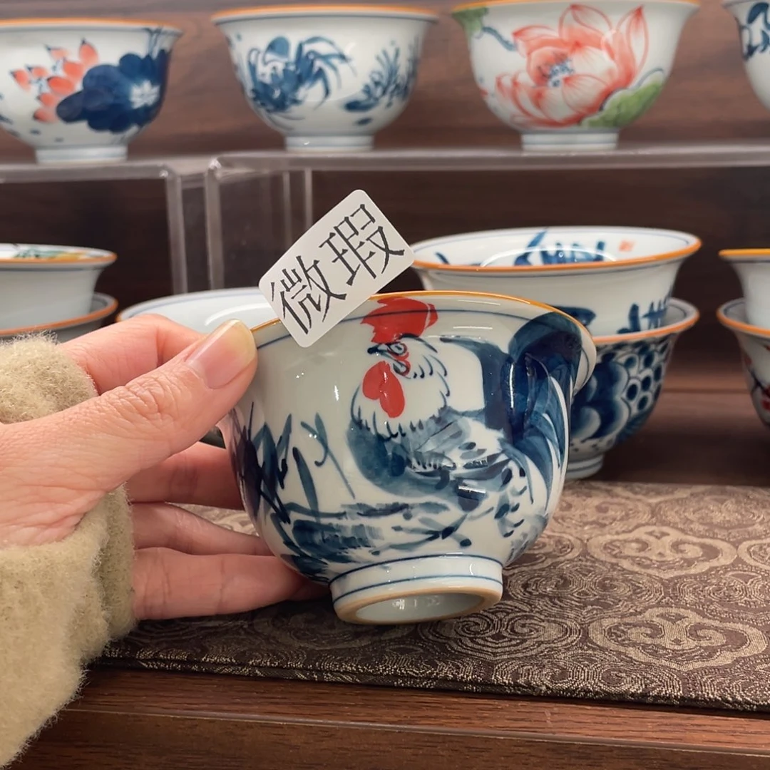 微瑕釉下彩纯手绘