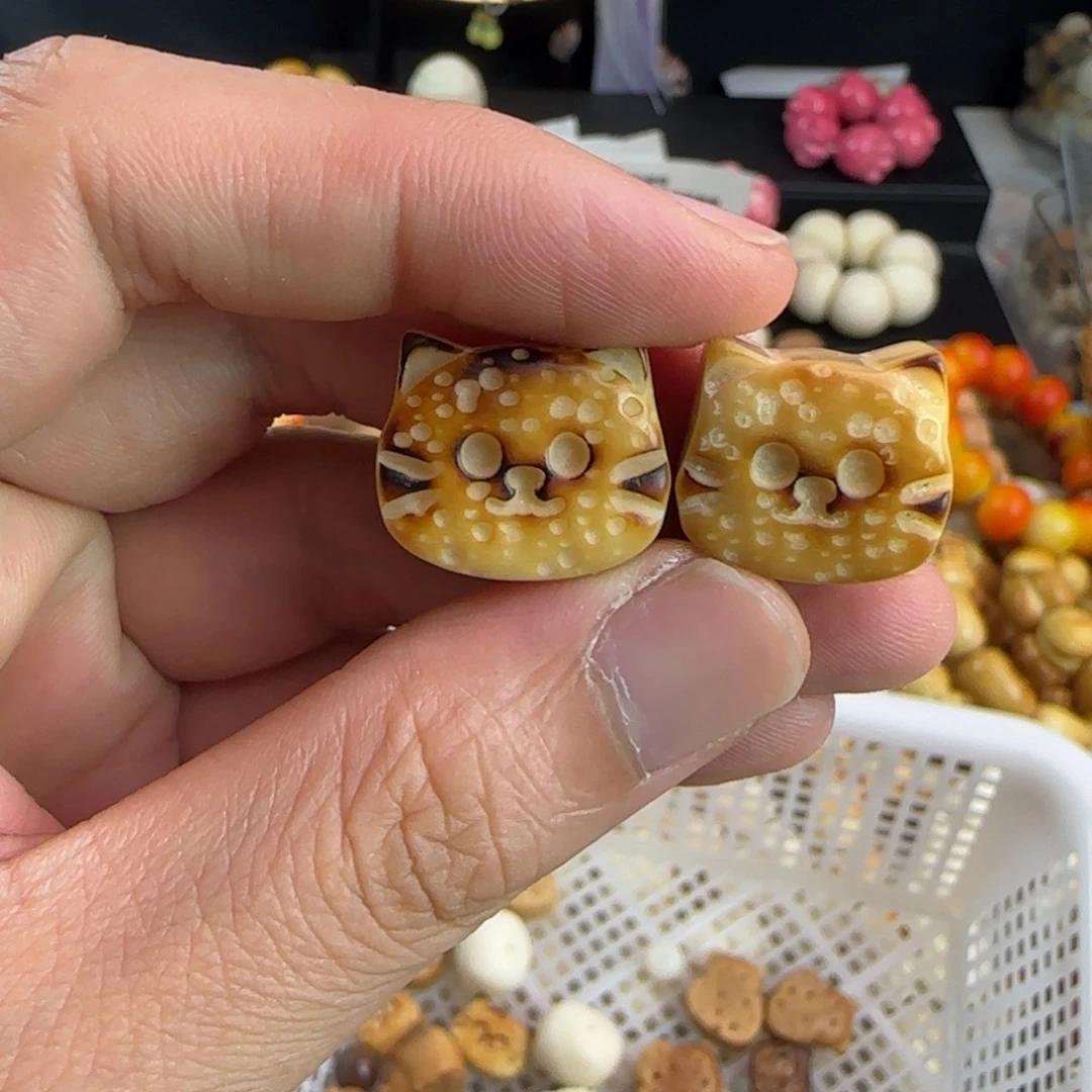 吊坠菩提根/象牙果瑕疵炭烤猫咪饼10颗处理