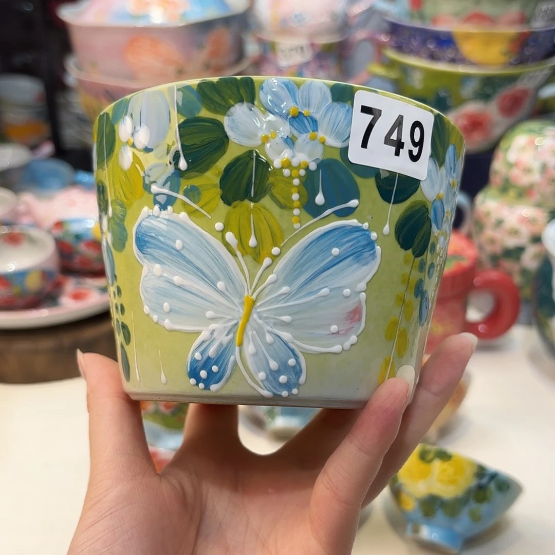 瓷片景德镇手绘高温釉下彩陶瓷茶具