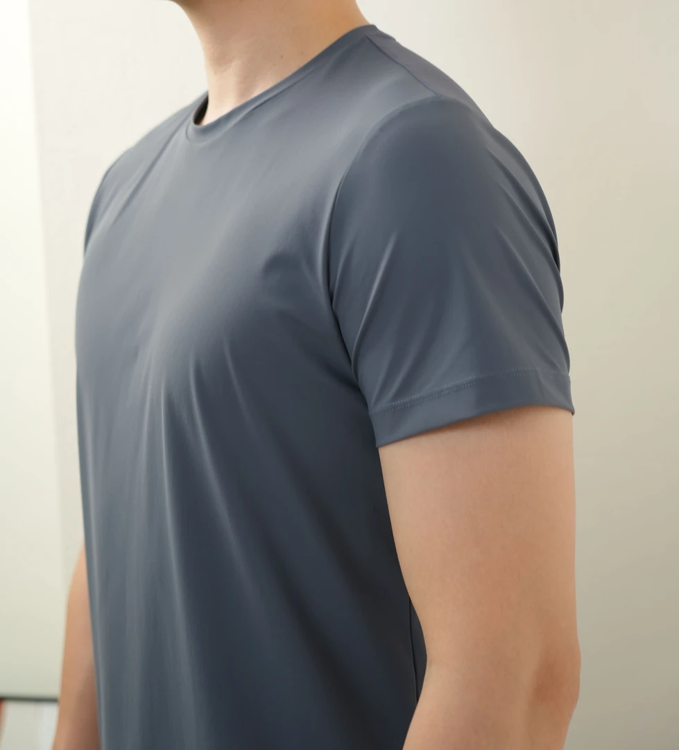 【QQ STUDIO】水溶纱圆领速干T吸收排汗男短袖舒适半袖弹力户外运动