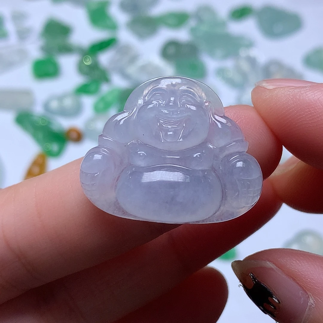 翡翠未镶嵌颈饰佛