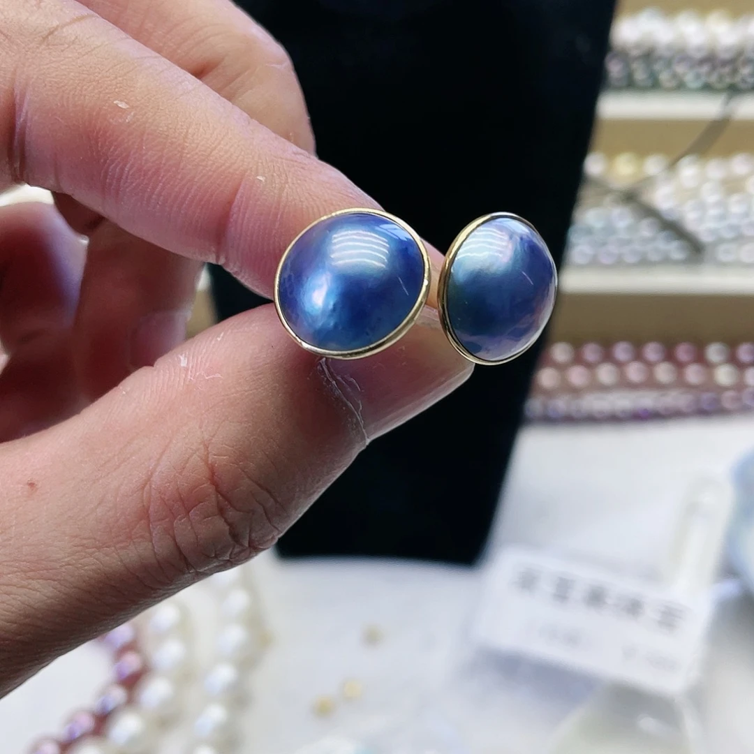 海水珍珠耳饰18K金镶嵌