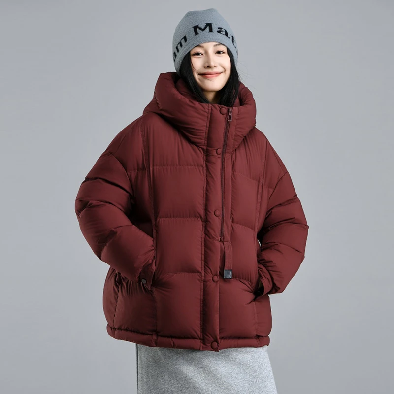 新款羽绒服女冬季连帽保暖时尚宽松显瘦中长款百搭外套加厚836