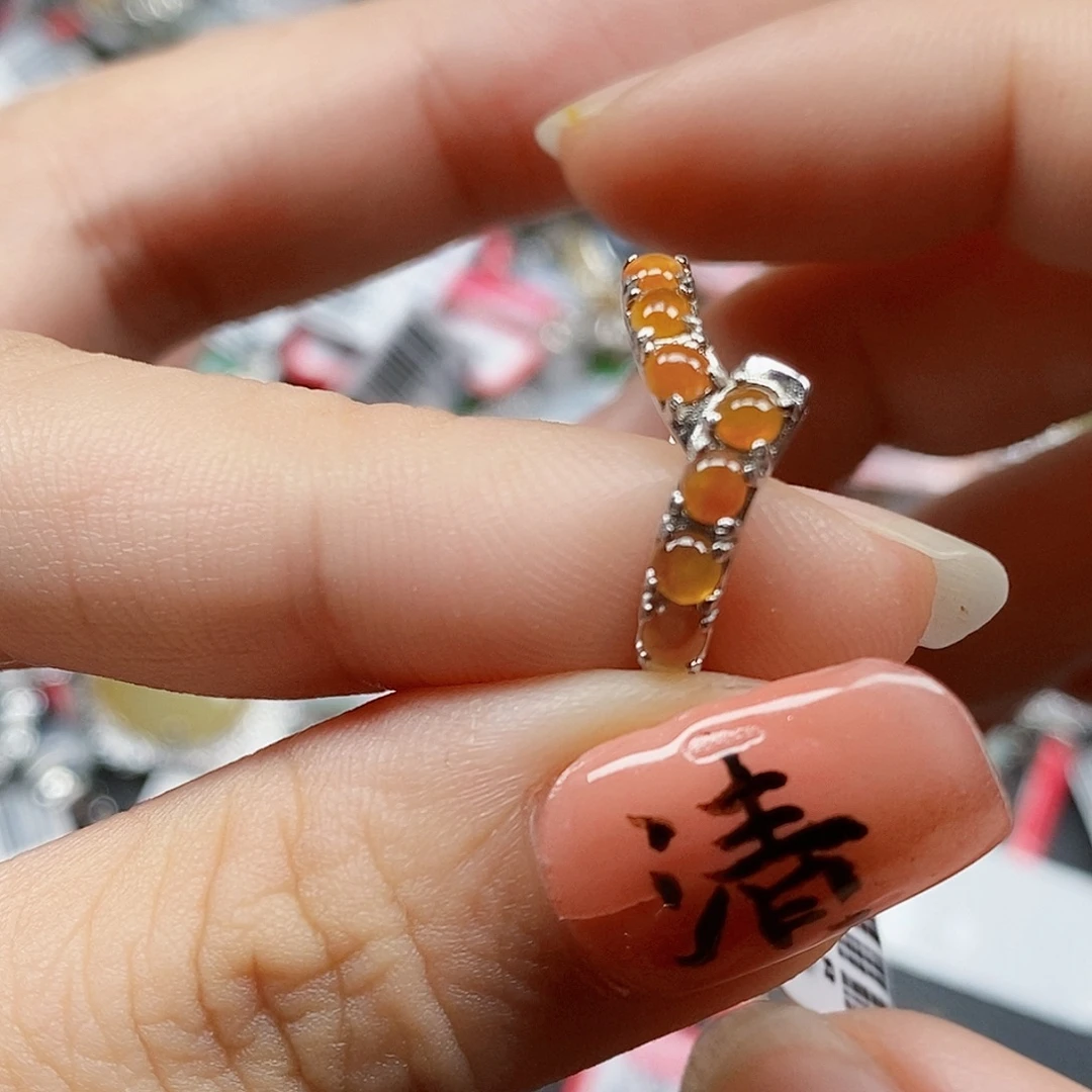 翡翠银S925镶嵌戒指