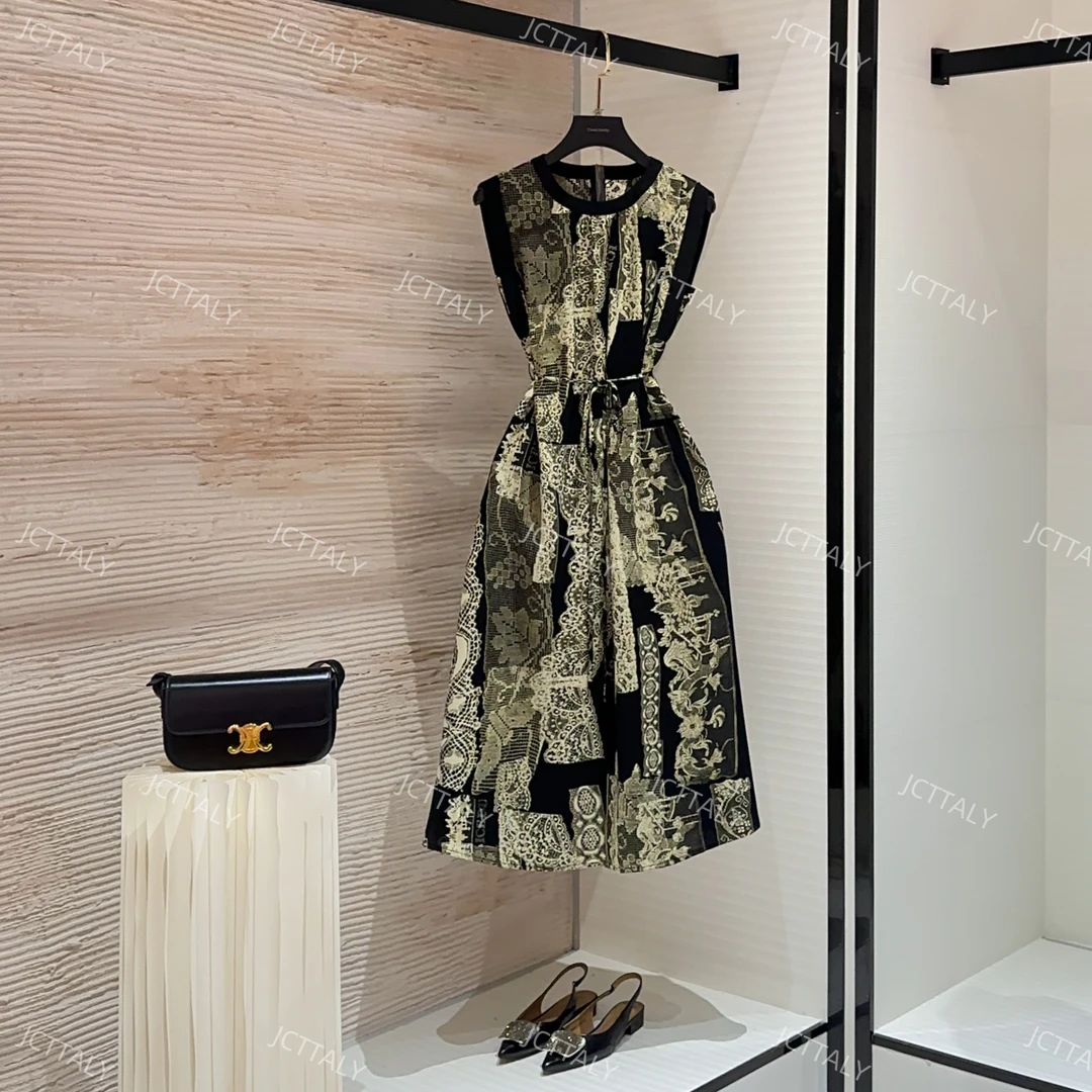 【LL专属】夏季新款无袖显瘦国风时尚气质宽松连衣裙W-A72