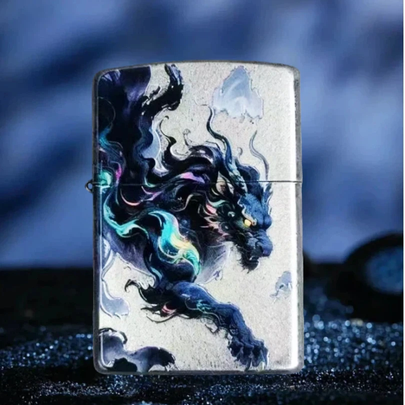 烬鬓麟焰煤油防风打火机男士送男友达人无油