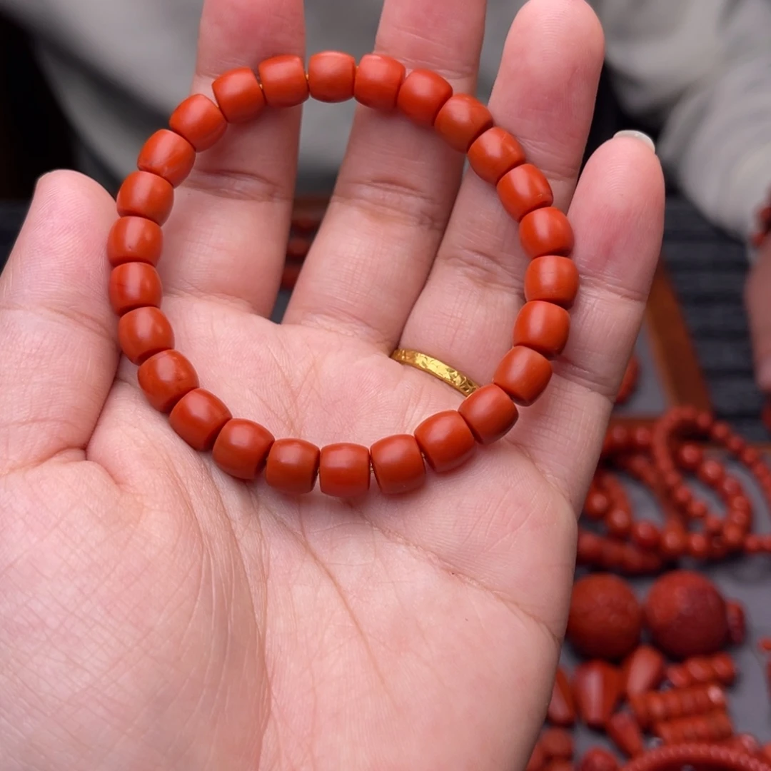 未镶嵌配饰卡7.5毫米南红玛瑙