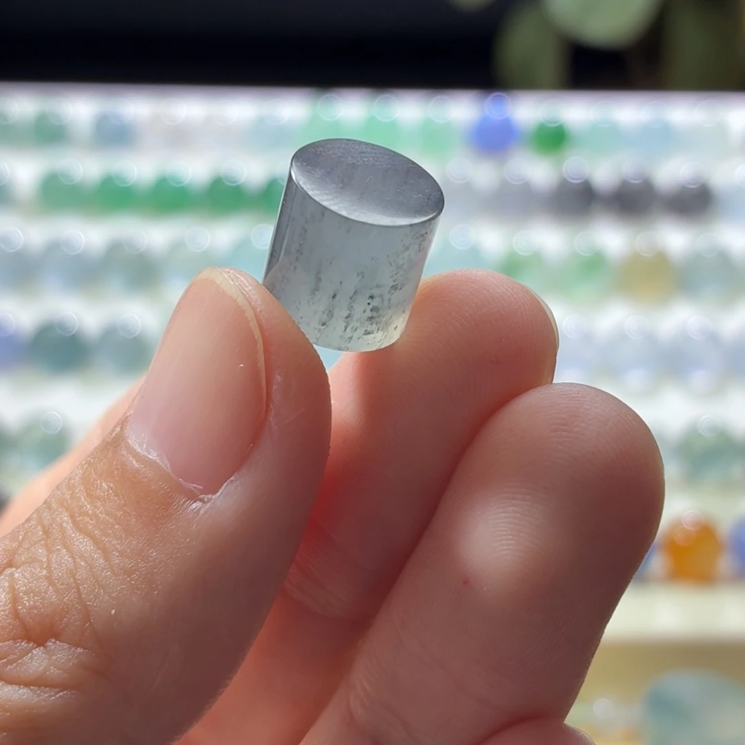 定制翡翠未镶嵌卡10黑冰桶珠