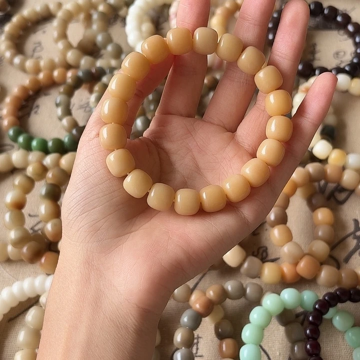 手串菩提根/象牙果卡12原生态桶珠绒抛干磨