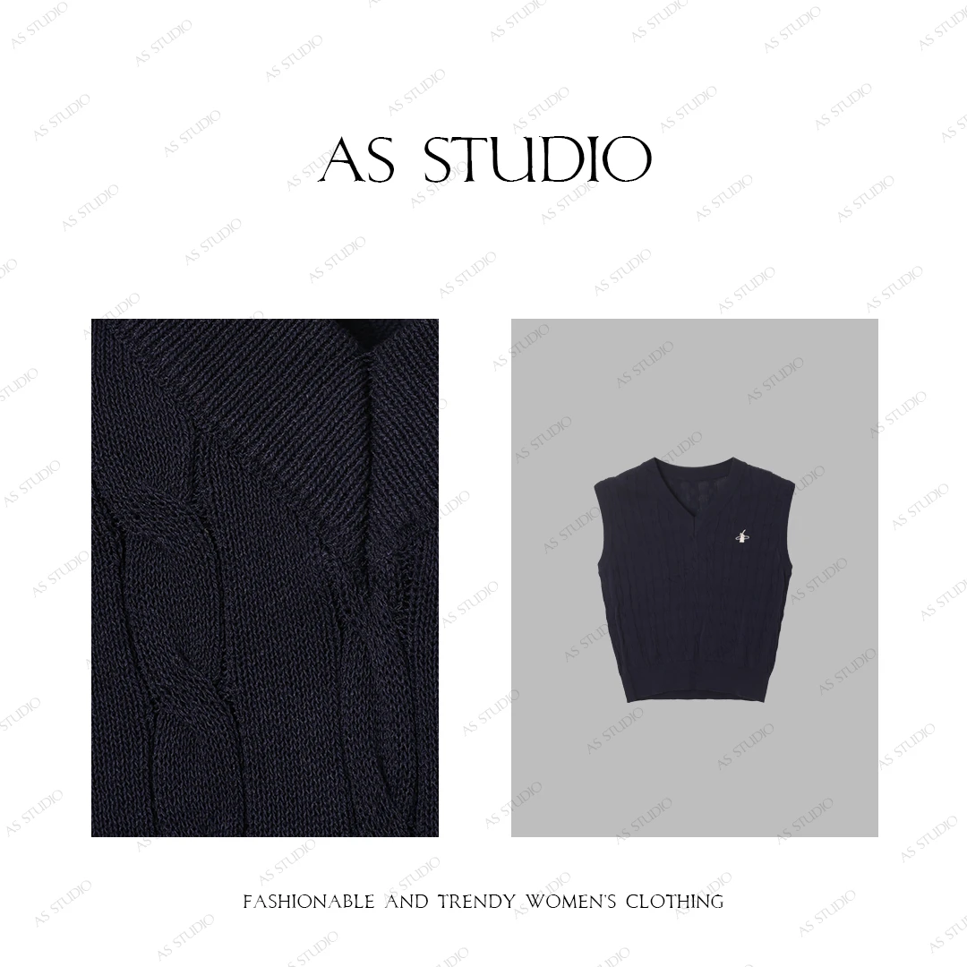 【AS兔八哥】25新经典叠穿时尚针织小背心AS25XSY3570