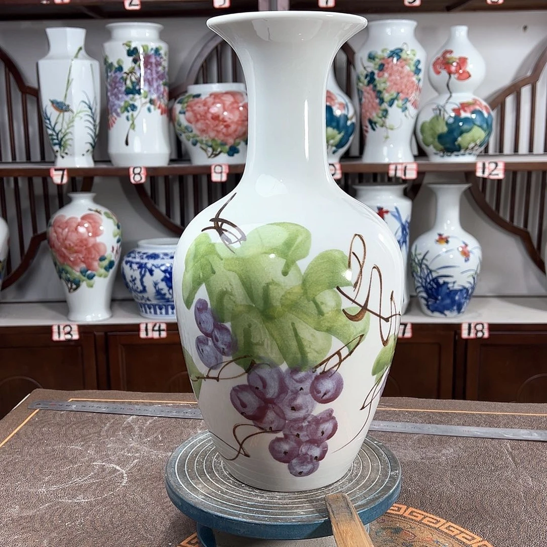 摆件景德镇陶瓷棒紫浦