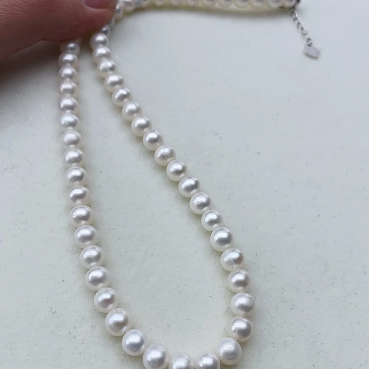 淡水珍珠颈饰未镶嵌卡6冷白