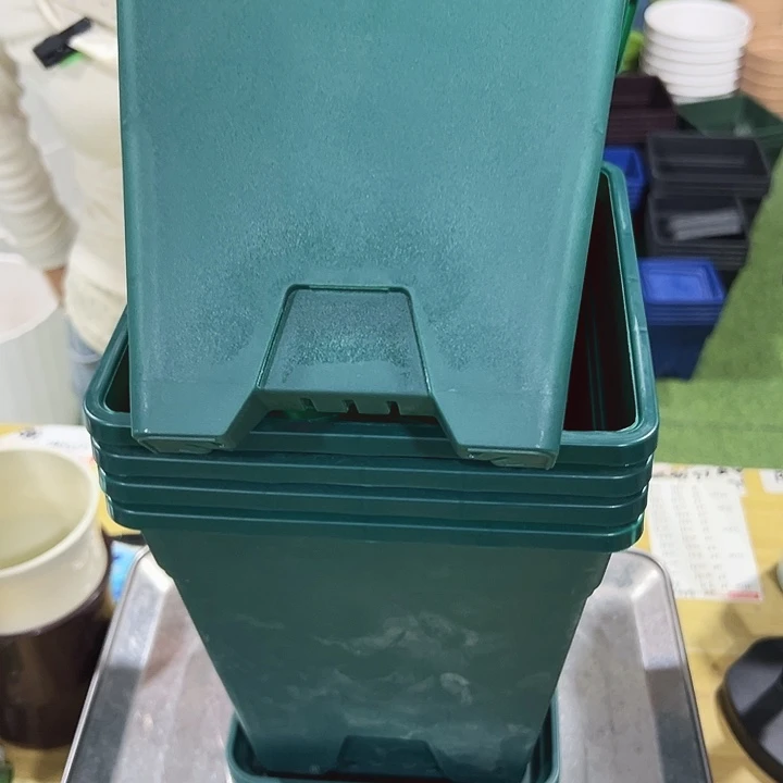 特价方盆口20高22墨绿带托5只