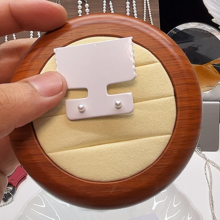 银S925镶嵌耳饰淡水珍珠