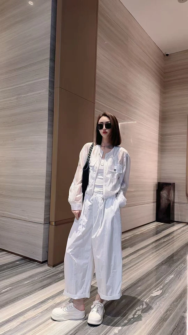 熙薇【休闲自若】2025春夏新款时尚百搭设计师百搭休闲裤H2318