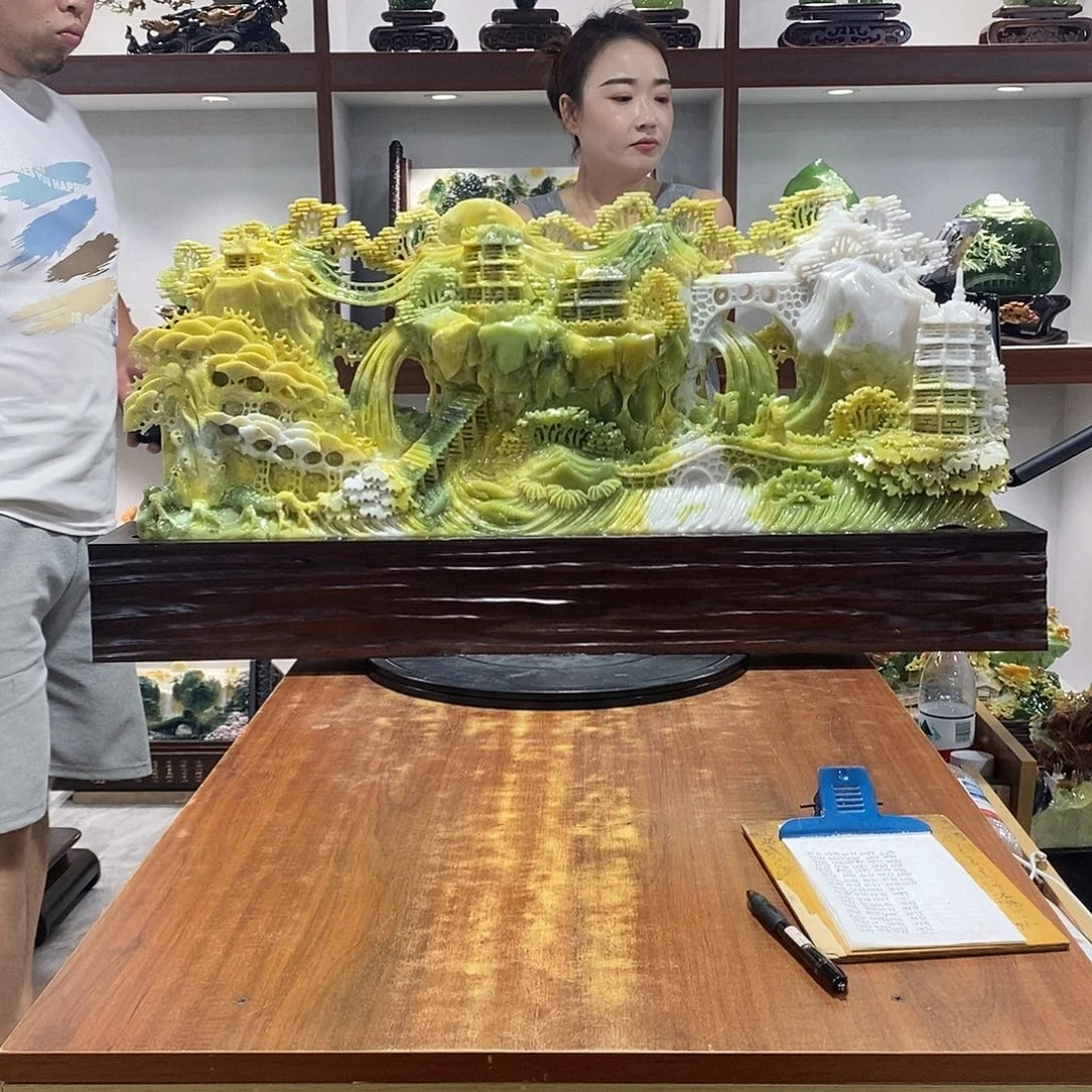 c***）玉山水摆件 玄关摆件