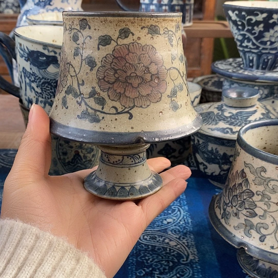 陶手工手绘青花高温陶瓷