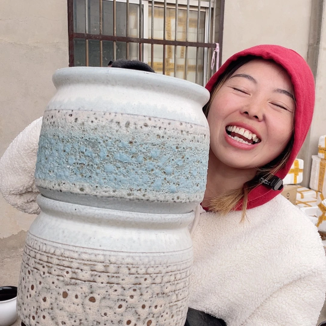 红陶王嫂花盆0212-406