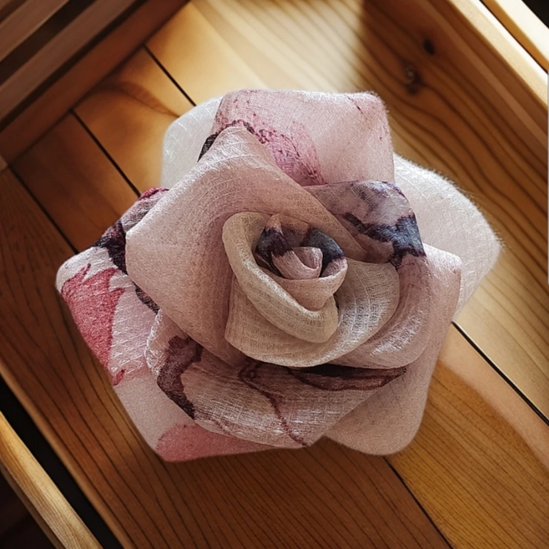 香云纱桑蚕丝胸花 古韵高雅 甜美不支持7天无理由