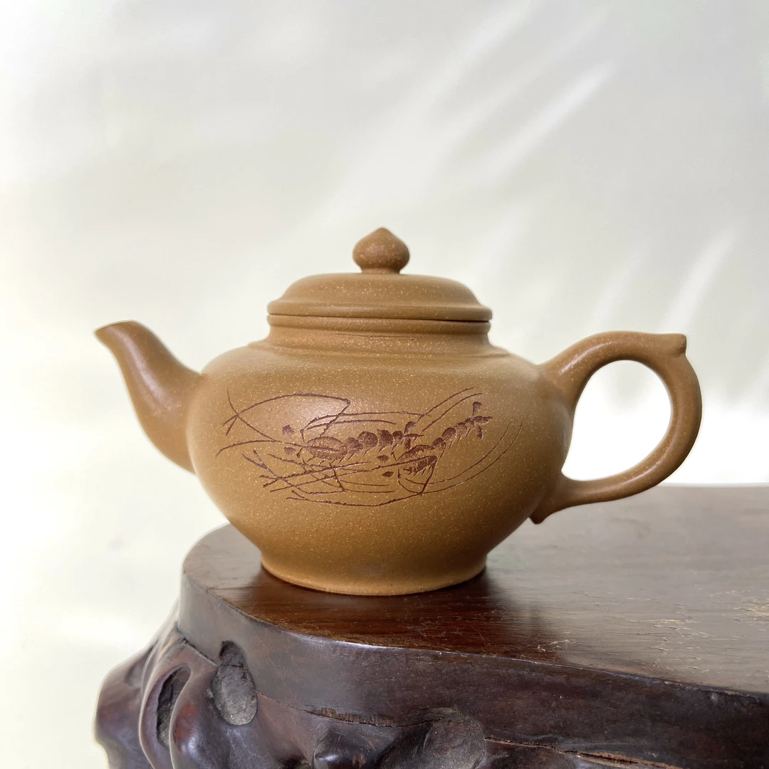 宜兴手工紫砂陶 （实力派1）140cc茶壶GS4203-60