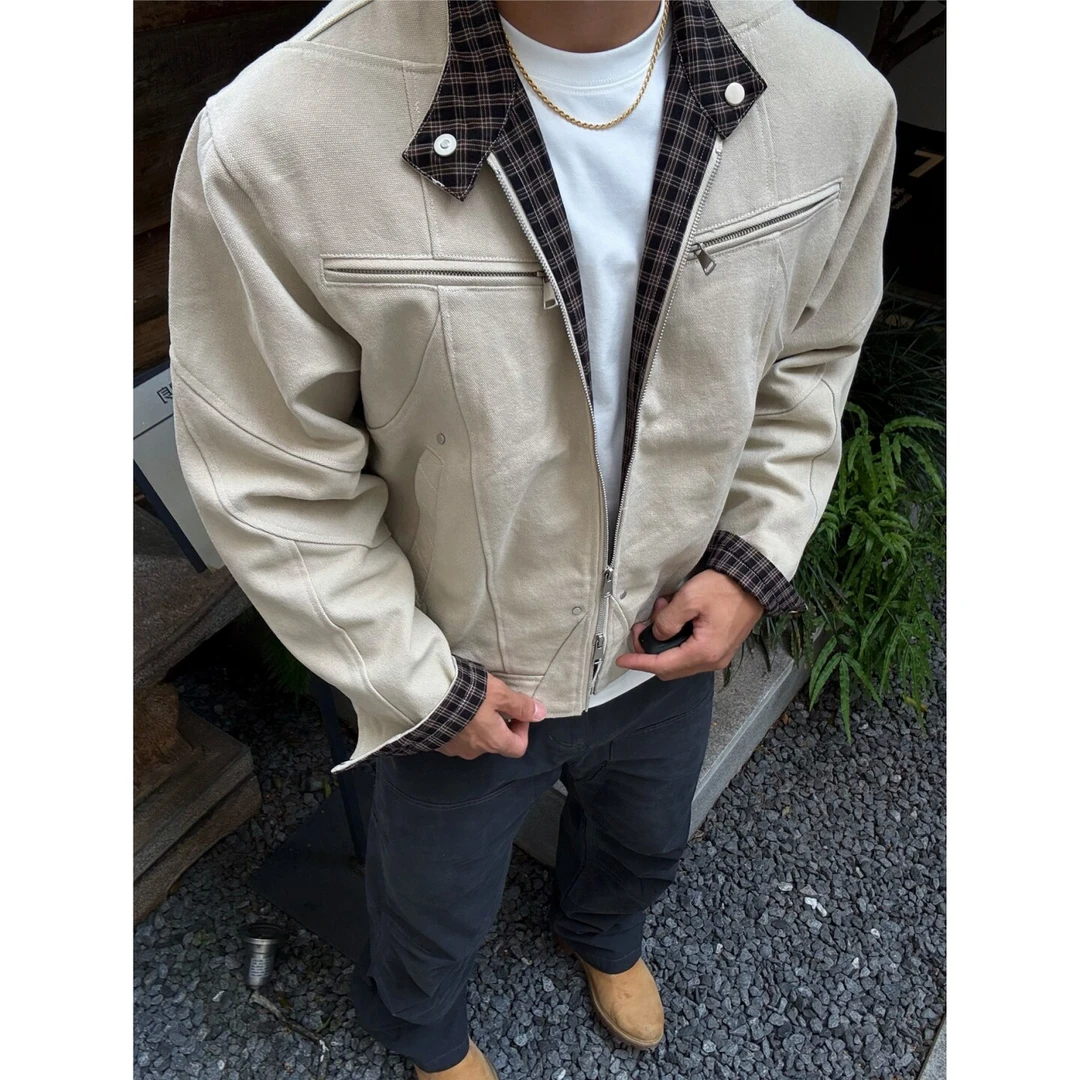 男款爆款飞行夹克保暖外套春秋秋季美式重工夹二代男女重磅帆布短