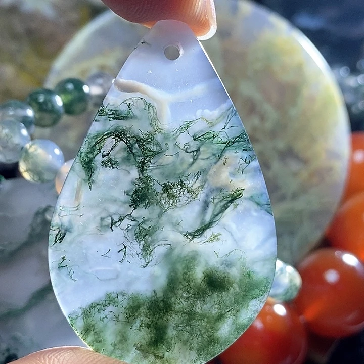 用***9玛瑙/玉髓颈饰银S925镀金镶嵌