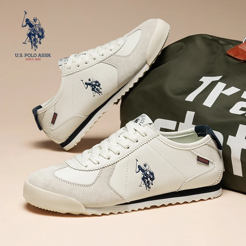 U.S. POLO ASSN.系带轻便男子透气低帮情侣休闲鞋秋季夏季潮鞋