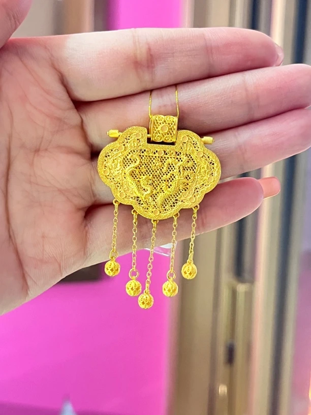 足金天子门生吊坠