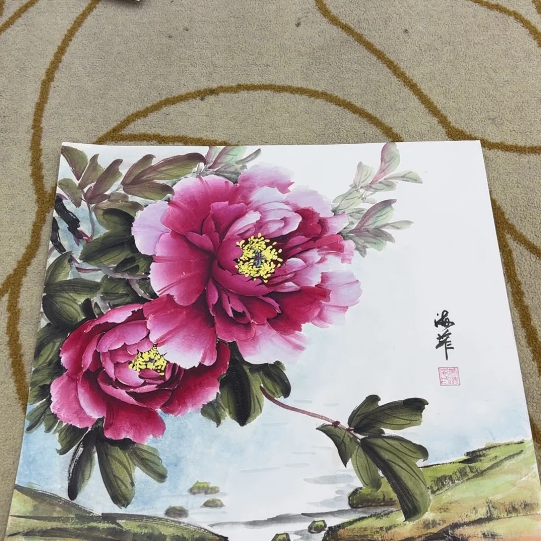 国画曹海飞斗方李欣主播