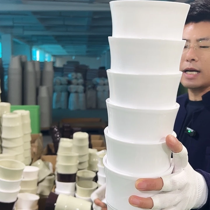 清仓竹节口12高12白色6只带托