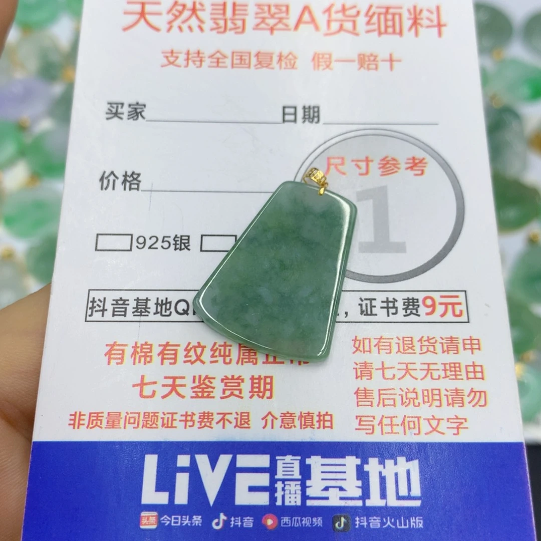 翡翠颈饰18K金镶嵌翡翠