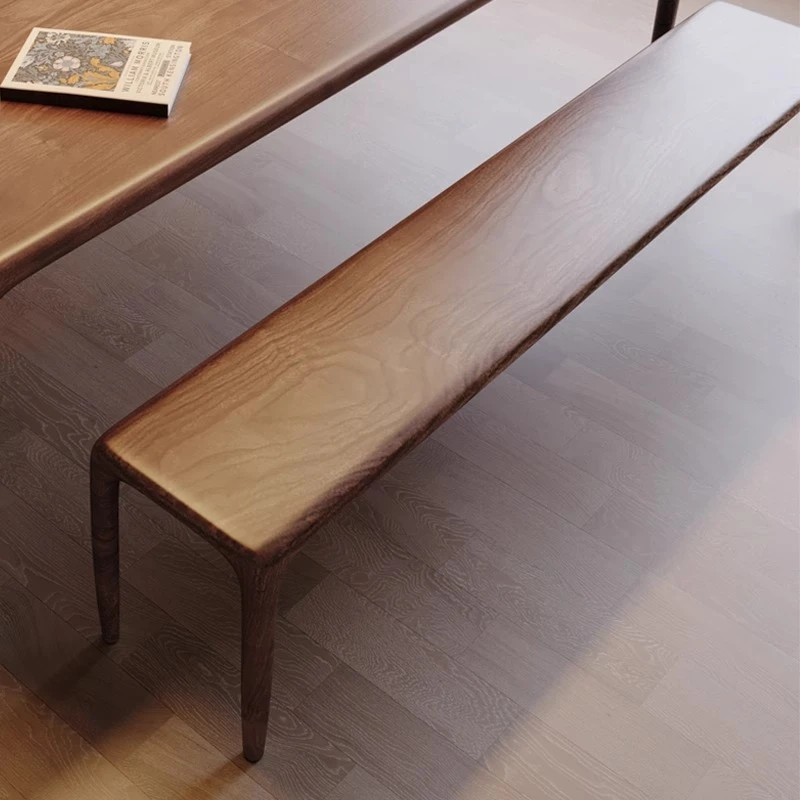 北美黑胡桃木长凳餐桌凳子长板凳实木换鞋凳长条凳餐凳餐椅床尾凳