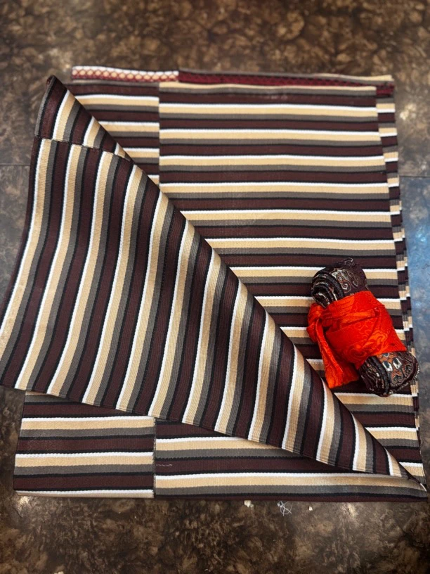 西藏服搭配条纹编织复古休闲博拉裙邦典