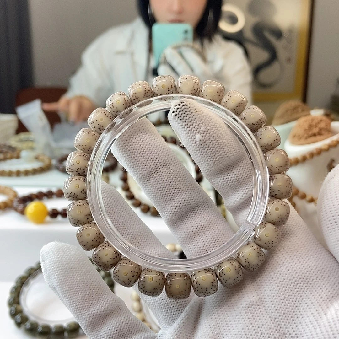 星月菩提手串9粉冰通体27