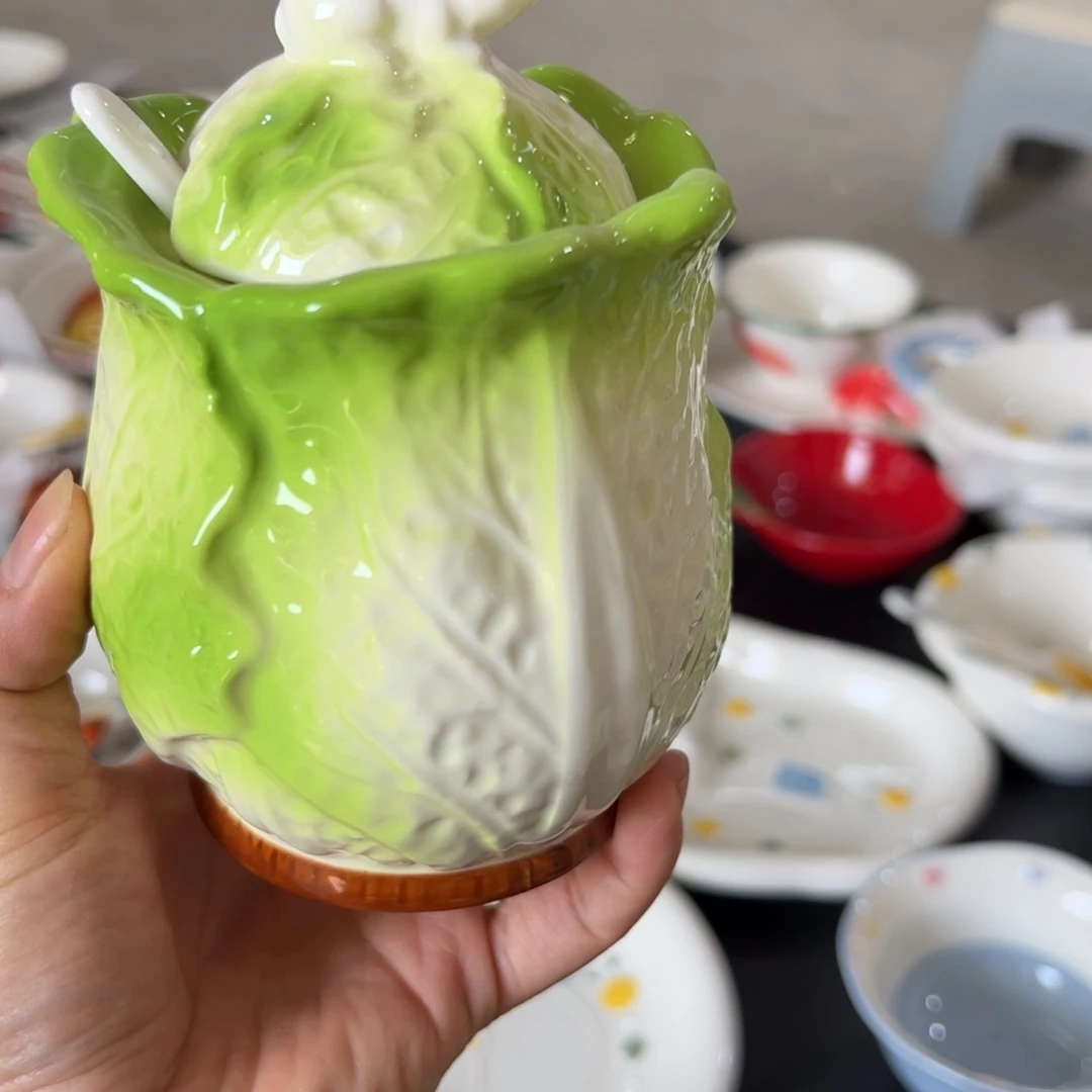 摆件陶高温陶瓷釉下彩微瑕！